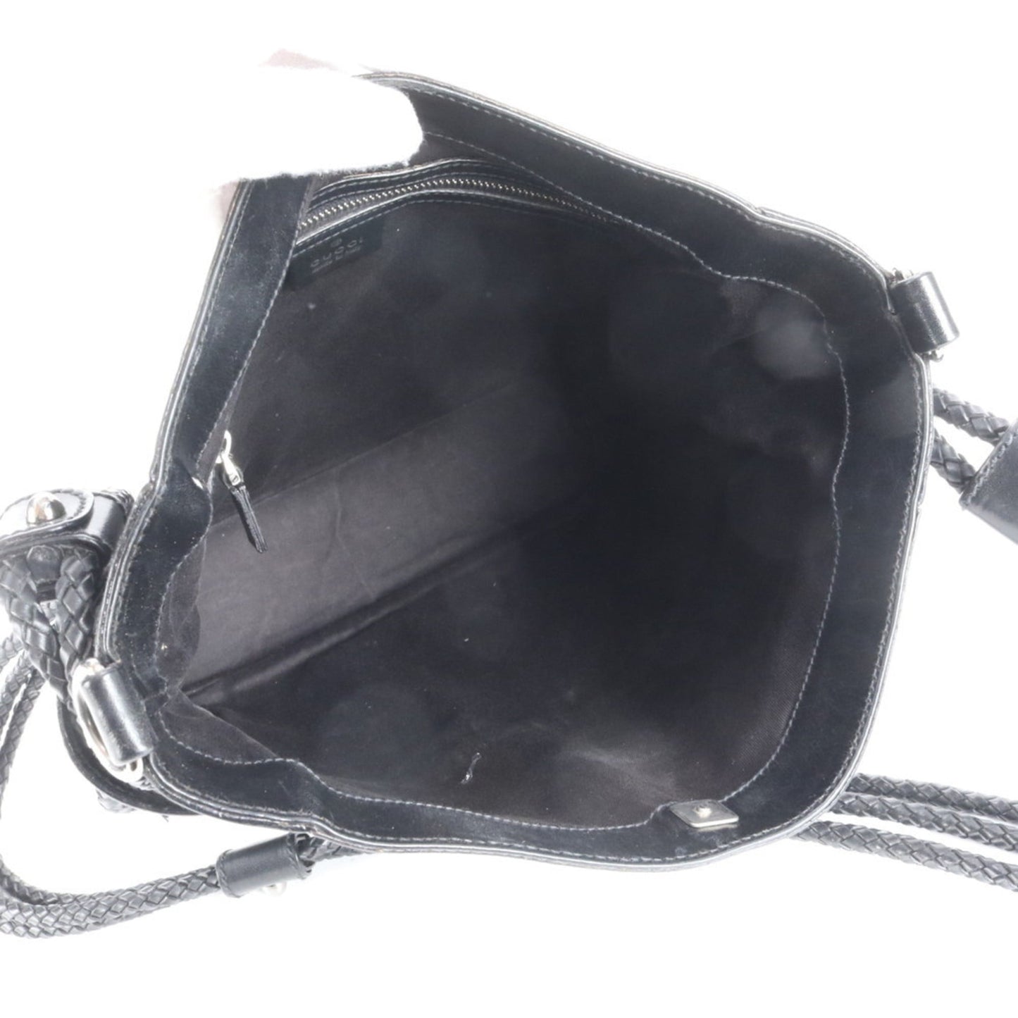 Gucci GG Canvas 109097 Leather Shoulder Bag, Handbag, Black, Women's