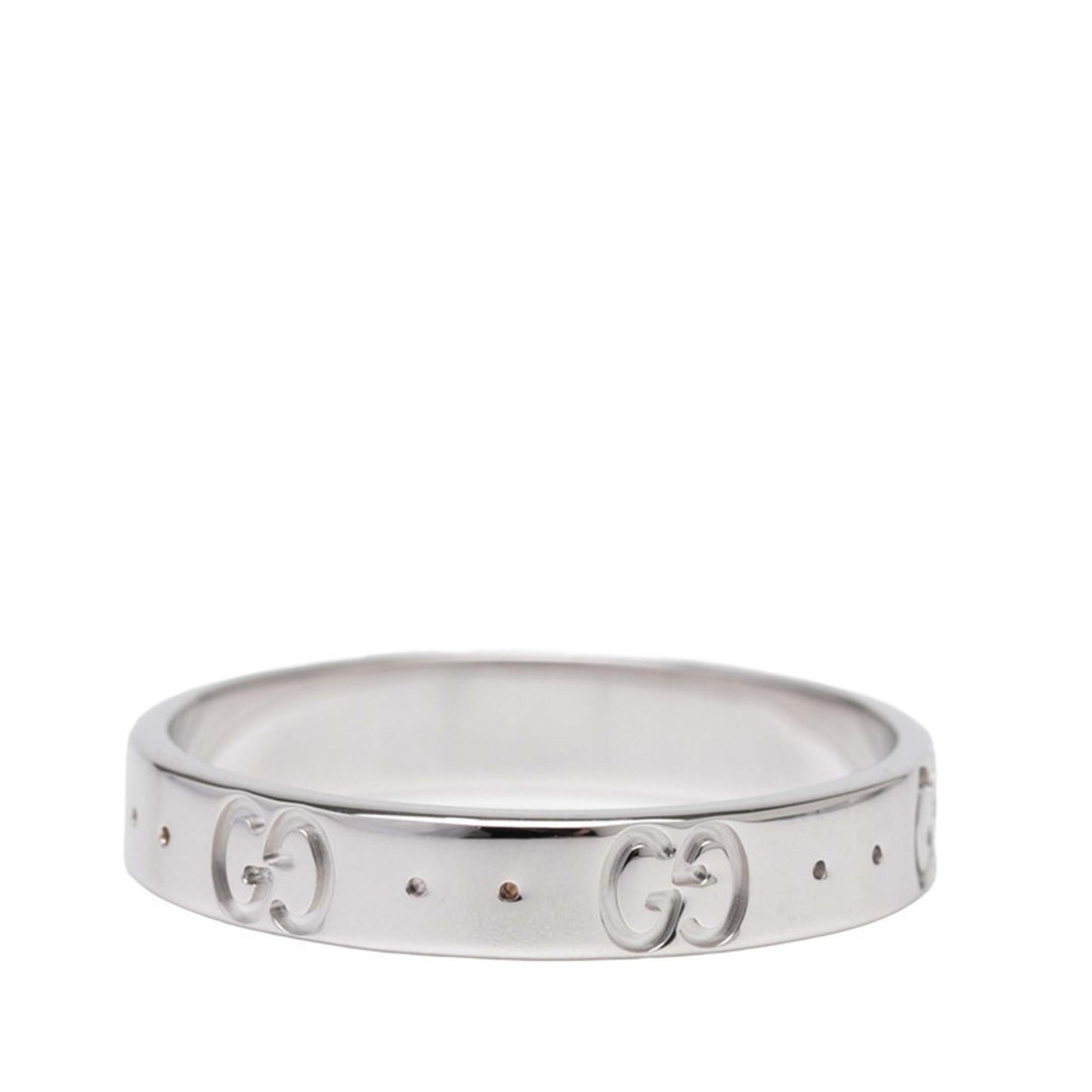 Gucci Icon Ring #20 18K White Gold Men's GUCCI