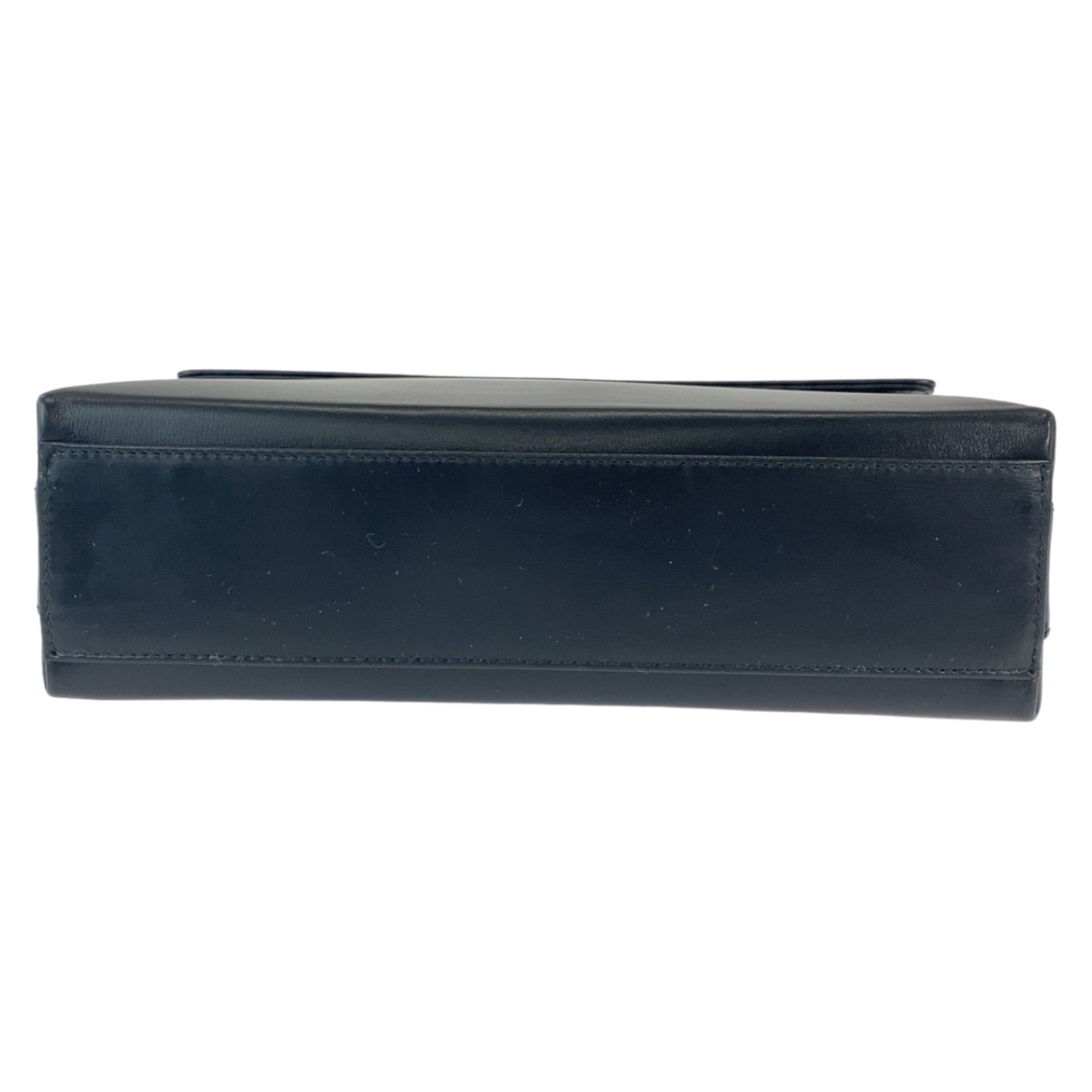 Salvatore Ferragamo Vara black leather shoulder bag with silver hardware, AF-21 9226, for women