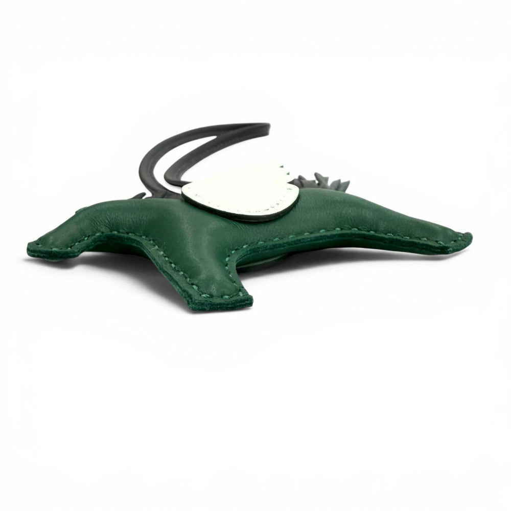 HERMES Rodeo Charm Pegasus PM Vert Moyent, Ardoise, Peppermint, Agneau Milo, Veau Swift Leather Bag Charm, W Stamp, Made in France, Women's, with Box — Like New