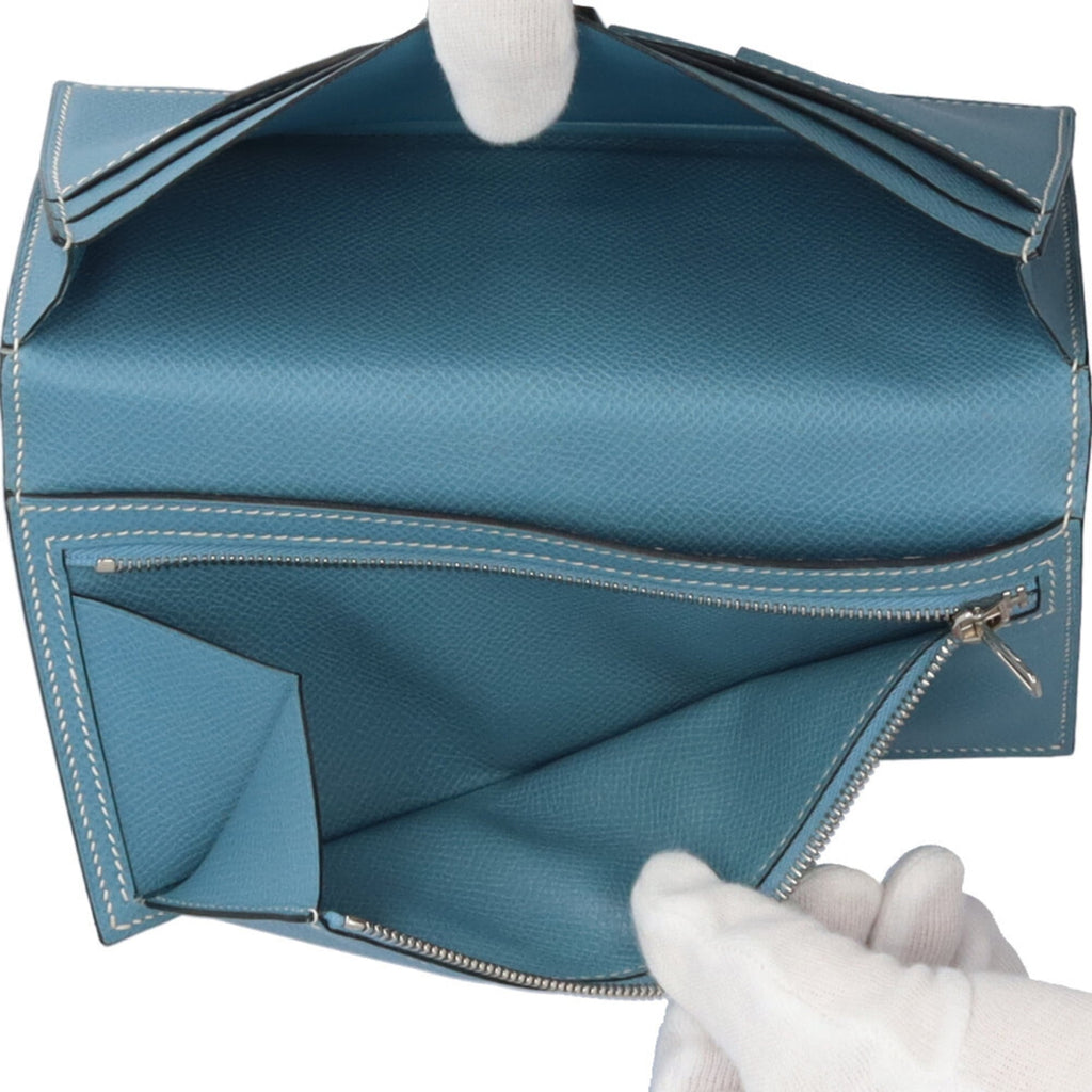 Hermes Bearn souffle long wallet Epsom leather women's HERMES