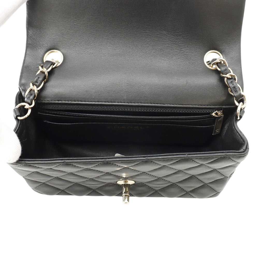 Chanel Chain Shoulder Bag Matelassé Coco Mark Lambskin A69900 CHANEL Black Handbag Women's — Like New