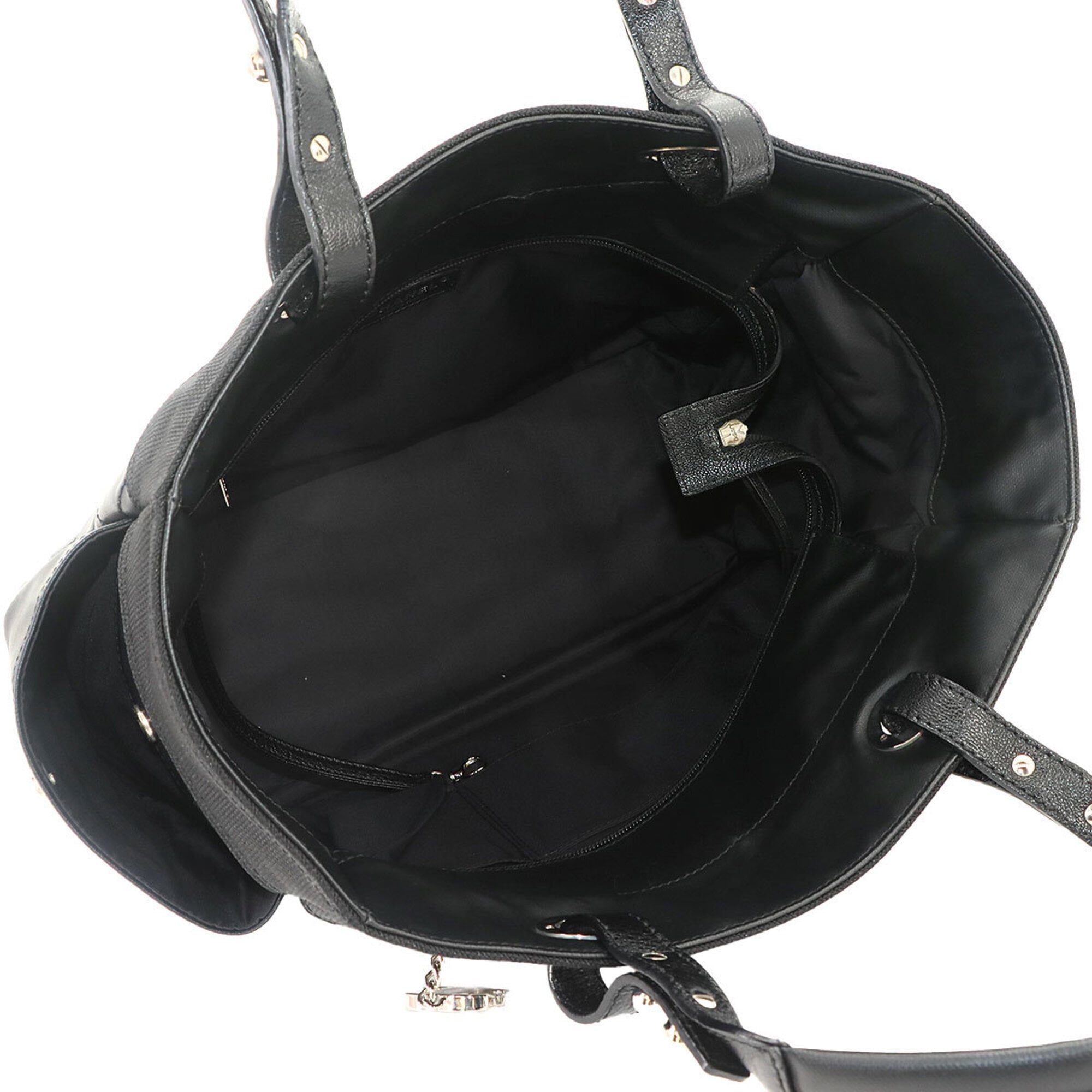 Chanel Paris Biarritz GM Tote Handbag, Nylon Leather, Black, A34210 — Like New