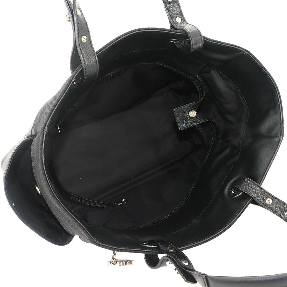 Chanel Paris Biarritz GM Tote Handbag, Nylon Leather, Black, A34210 — Like New