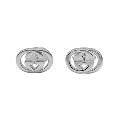 GUCCI Interlocking Cufflinks with Logo, SV925, Men's — Like New