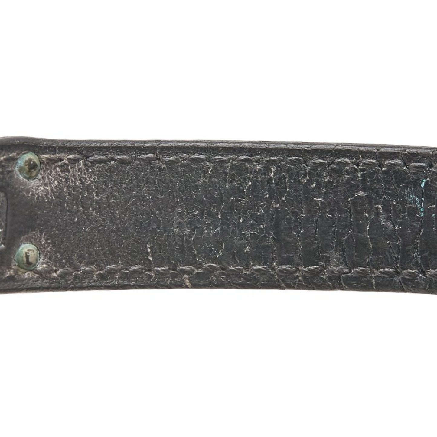 Hermes Hermès Kelly Double Tour Bracelet in Black and Silver Box Calf Leather for Women