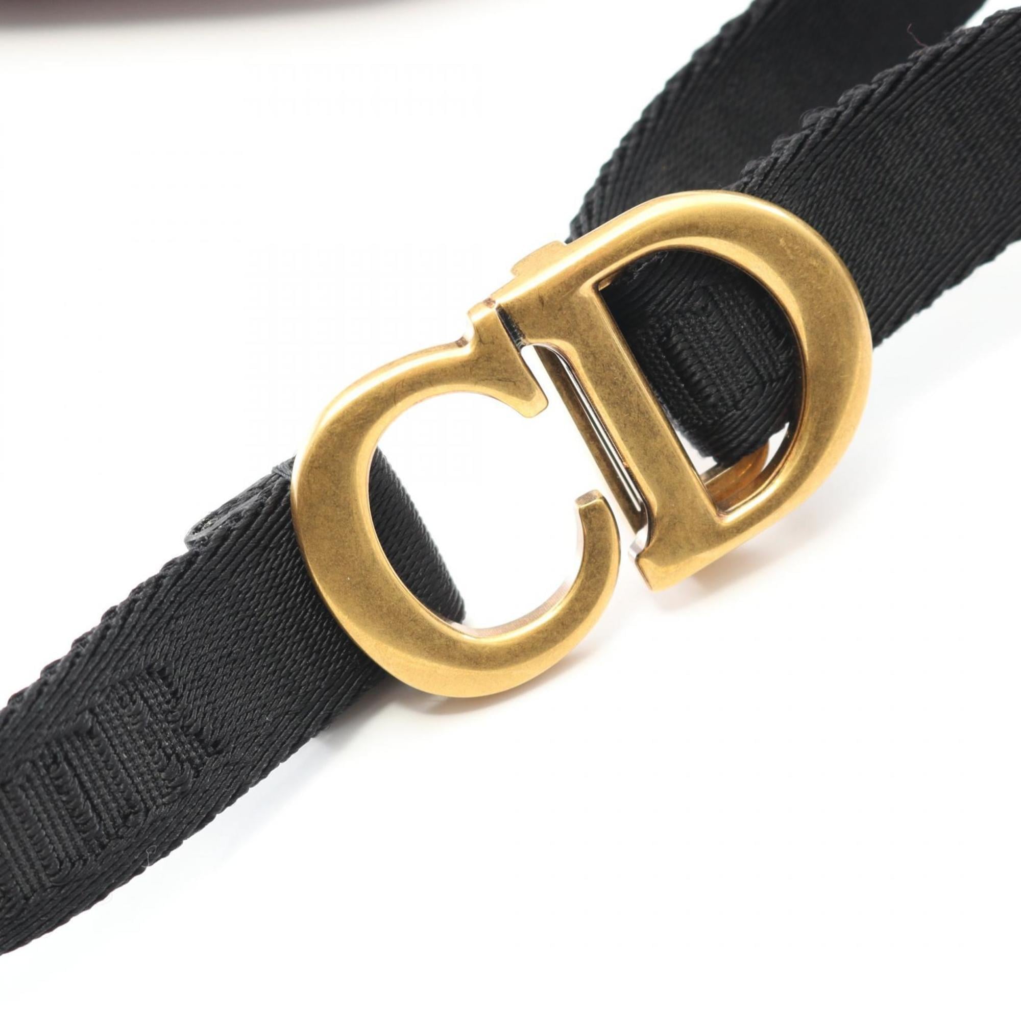 Christian Dior Dior Saddle Bag, Oblique Waist Canvas and Leather, Women's, Beige Bordeaux