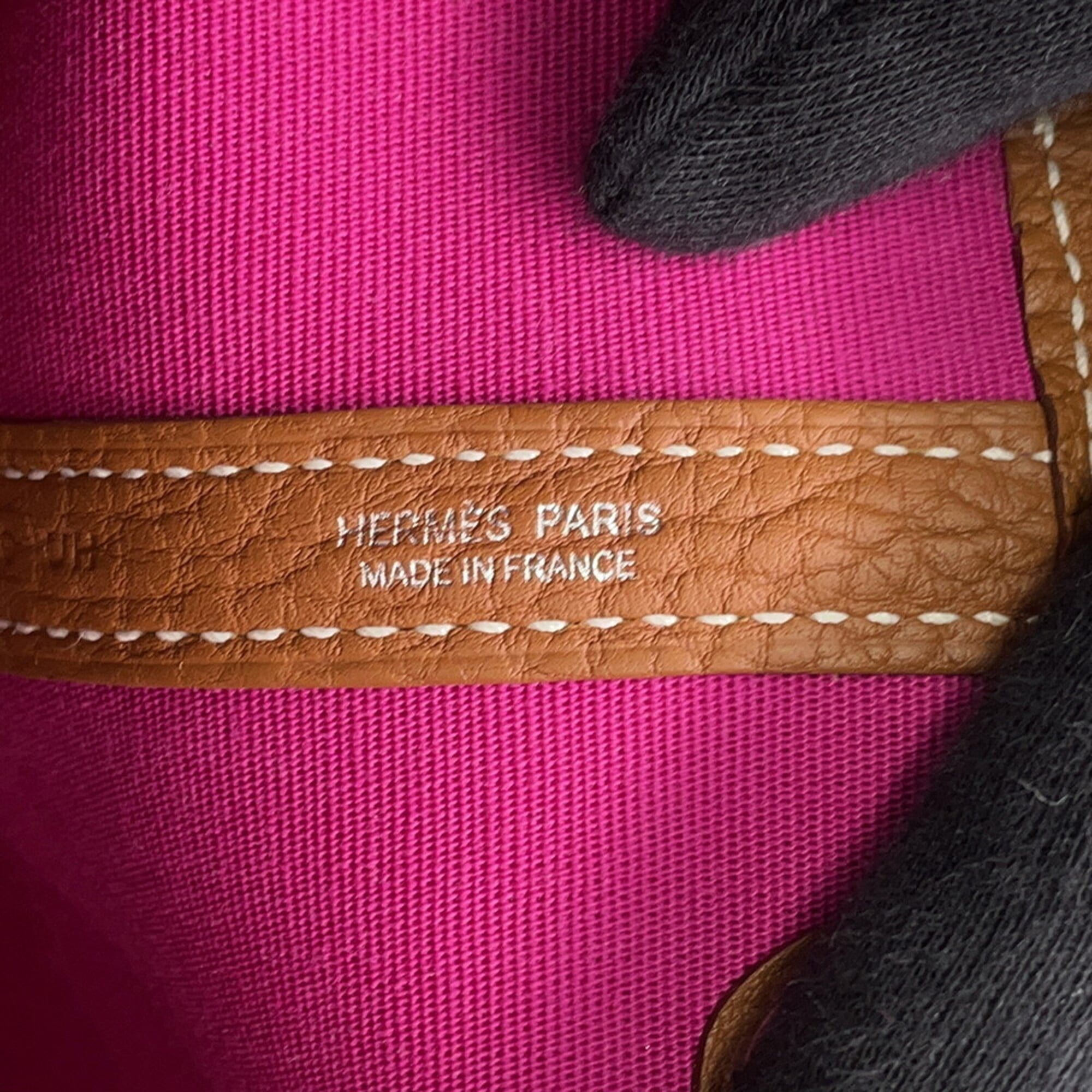 Hermes Garden TPM Verso Tote Bag, Gold Magnolia, Officier Negonda, Z-stamp, Garden, Handbag, Women's HERMES — Like New