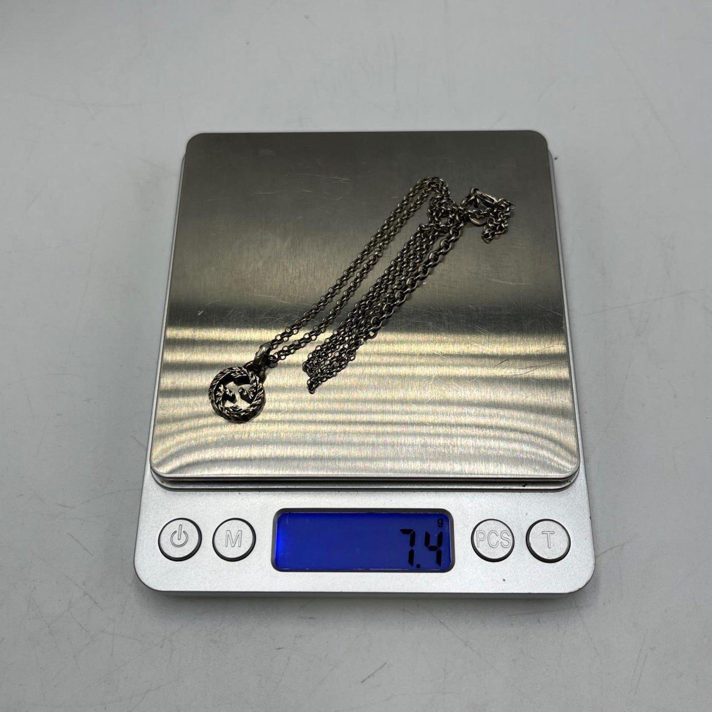 Gucci Interlocking Sterling Silver 925 Necklace for Men