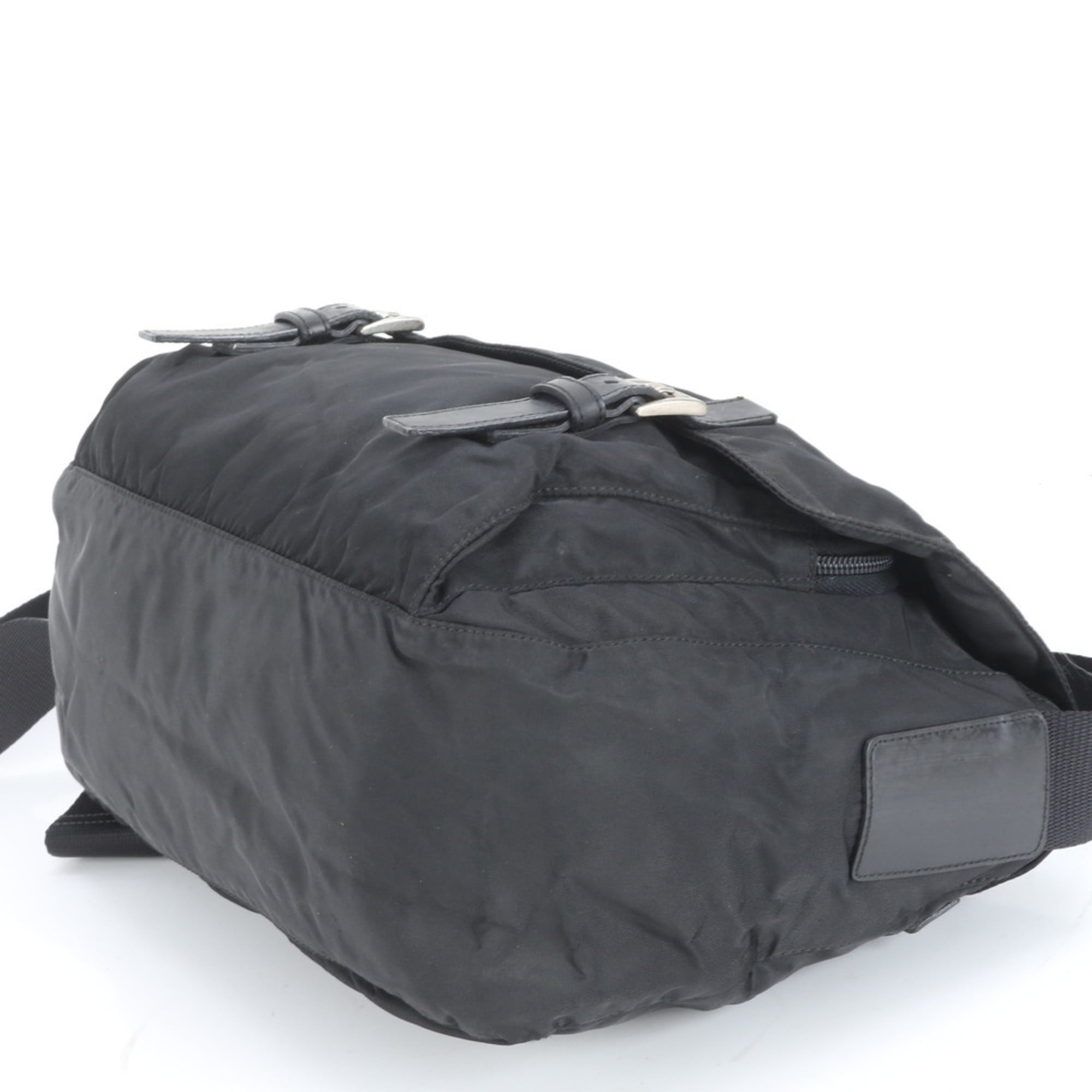 Prada Tessuto Nylon Triangle Logo Shoulder Bag Messenger Black Men's