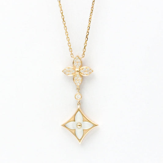 Louis Vuitton Pandantif Starblossom Diamond Necklace Pink Gold (18K) Diamond,Mother Of Pearl Women,Men Fashion Pendant Necklace (Pink Gold)