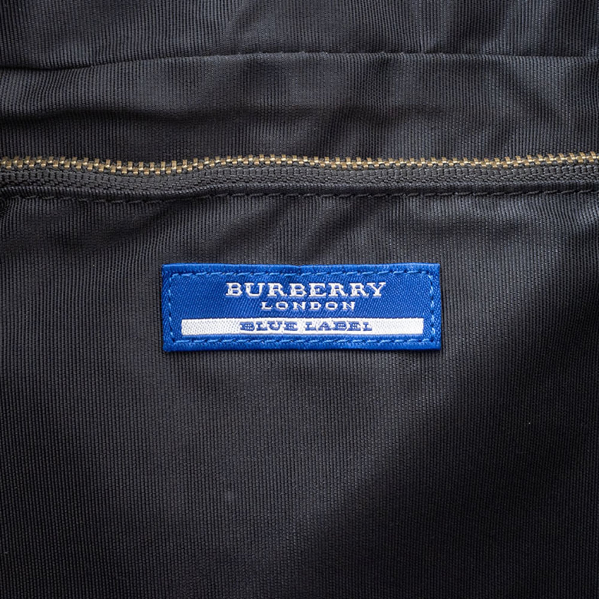 Burberry Canvas Shoulder Bag Leather Black Women's Blue Label Crossbody BURBERRY — Like New