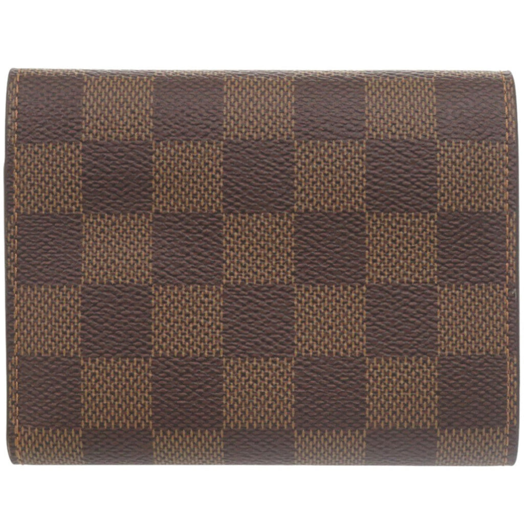 Excellent condition Louis Vuitton Portefeuille Victorine Damier N41659 tri-fold wallet with IC tag, red and brown, LV 0663