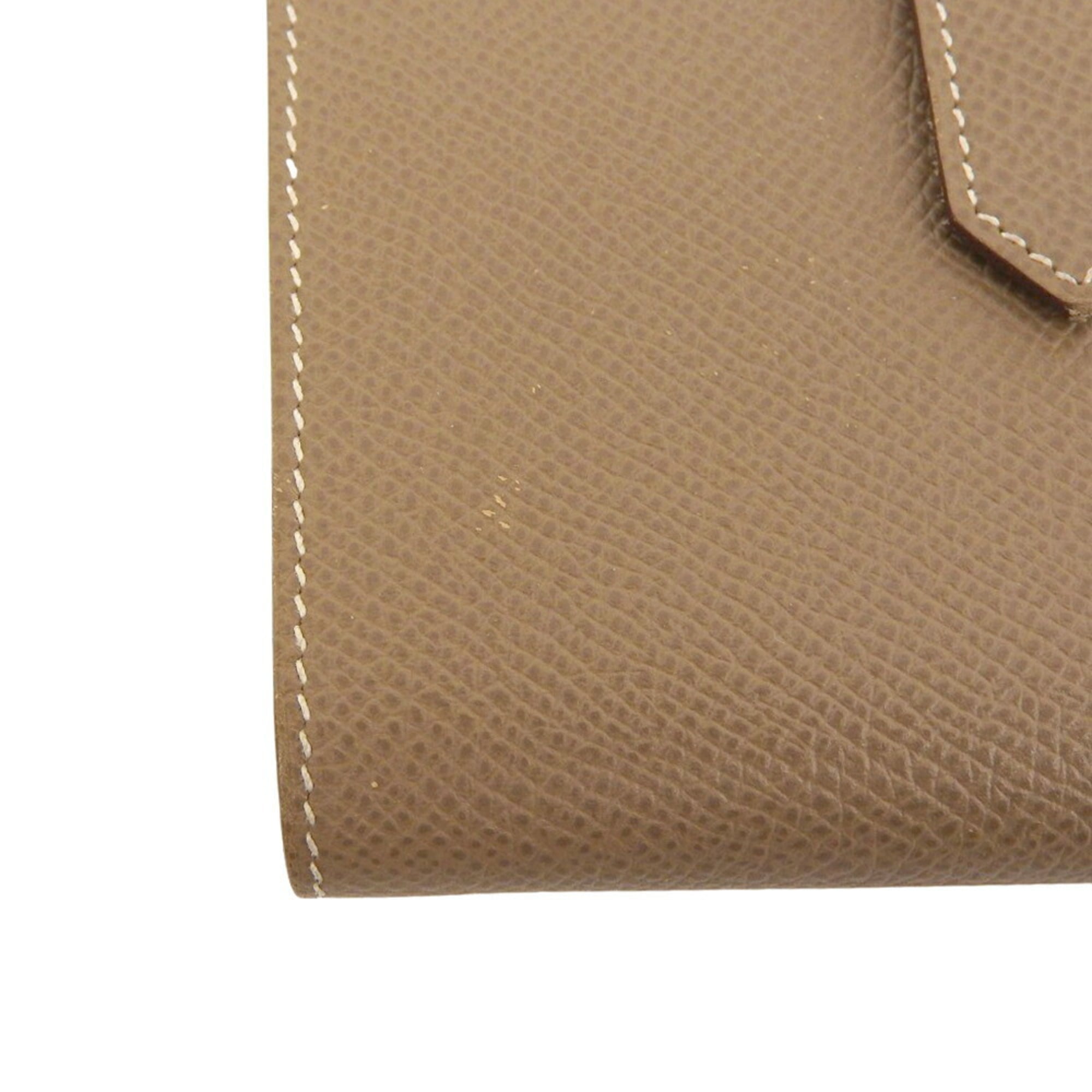 Hermes Hermès Bearn Compact Y Stamp Bifold Wallet in Epson Etoupe