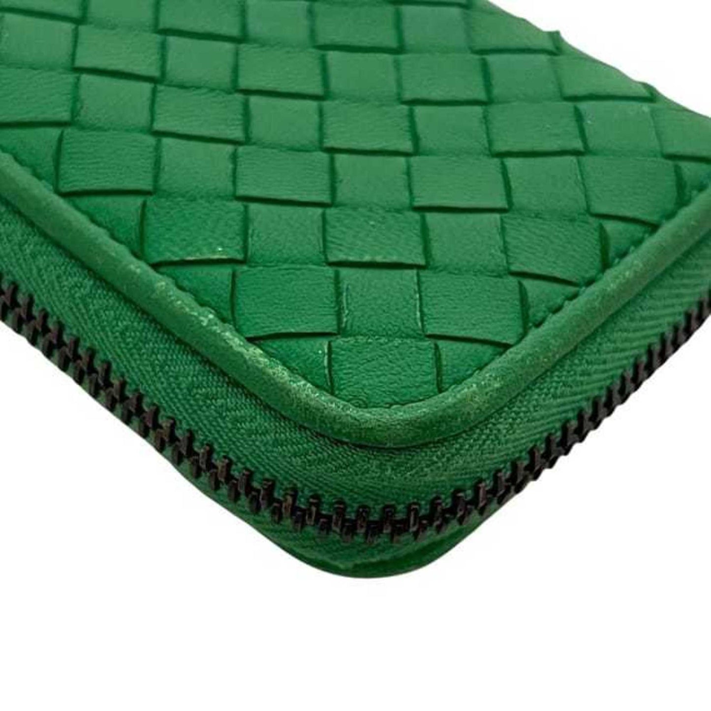 Bottega Veneta coin case ec-24409 green intrecciato leather purse B04401910M BOTTEGA VENETA mini compact wallet men's women's color
