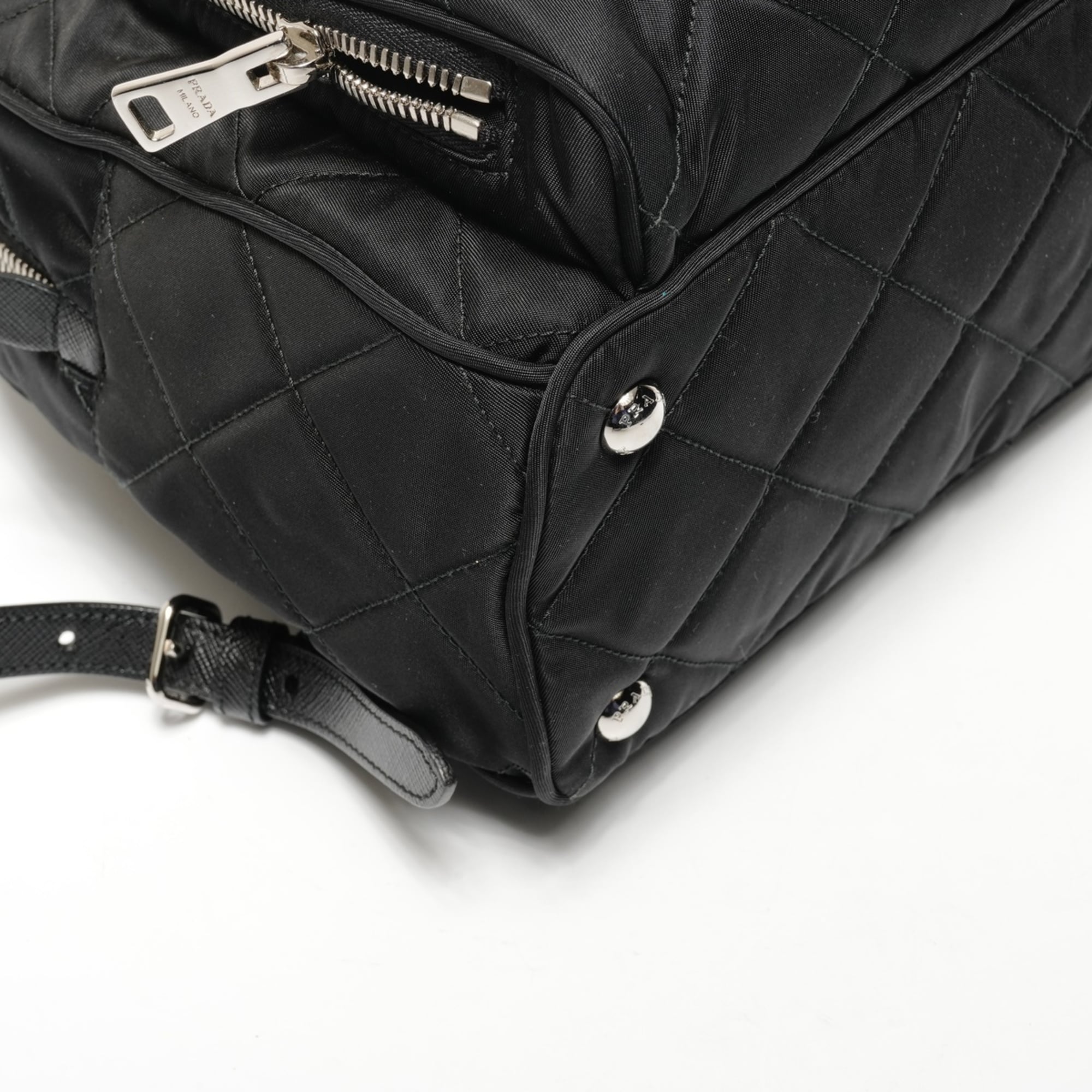 Prada PRADA Nylon Quilted Backpack/Daypack in Black