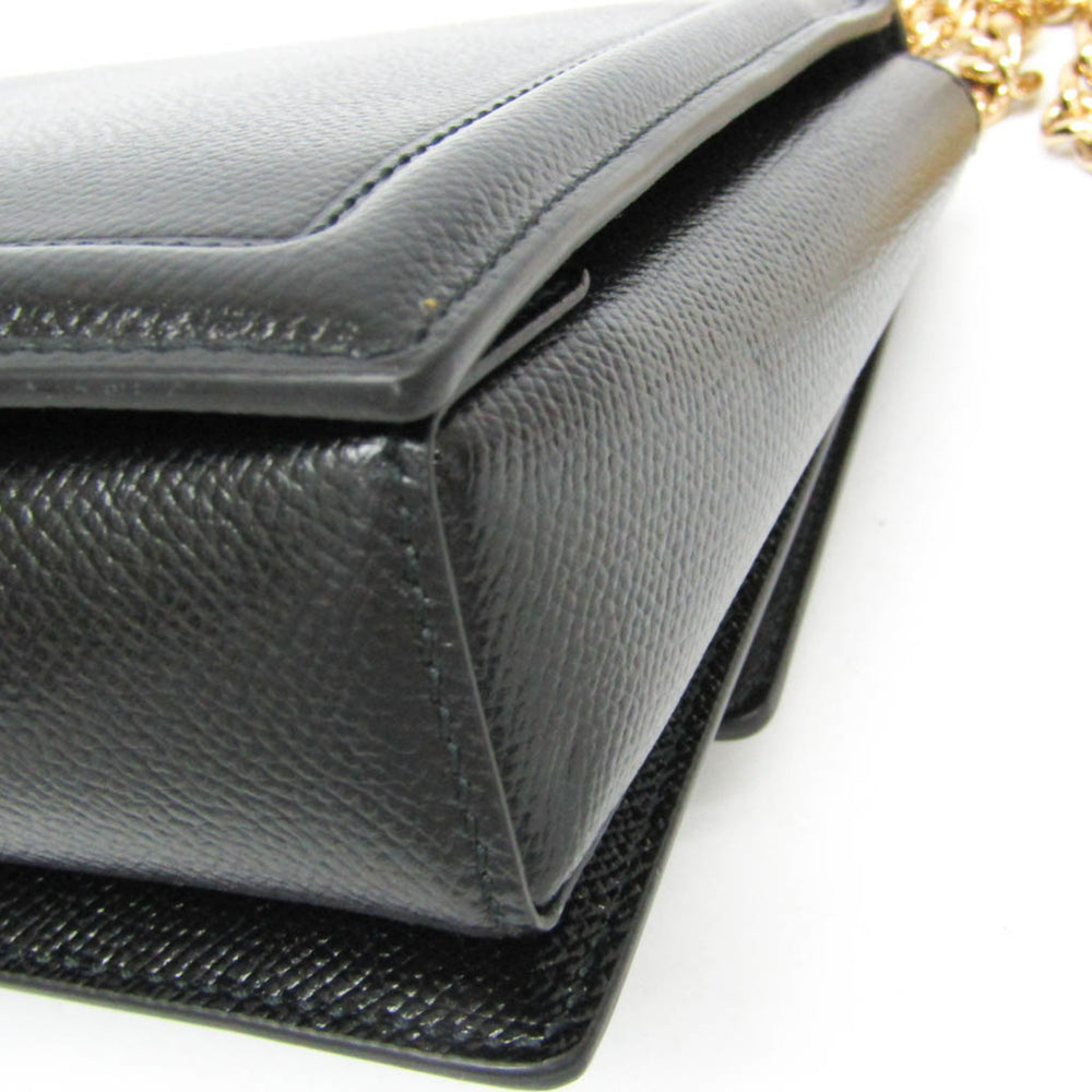 Salvatore Ferragamo Vara AU-21G462 Women's Leather Shoulder Bag Black — Like New