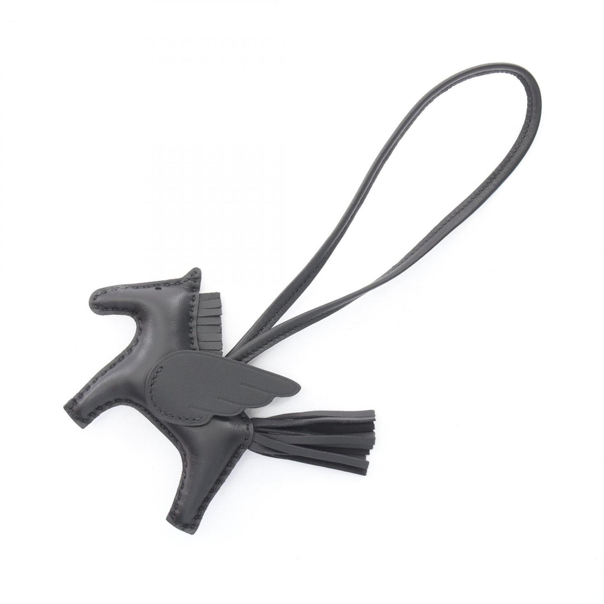 Hermes Rodeo Pegasus PM Charm Accessory, Agneau Milo Veau Swift Leather, Black, Women's — New - Store Return