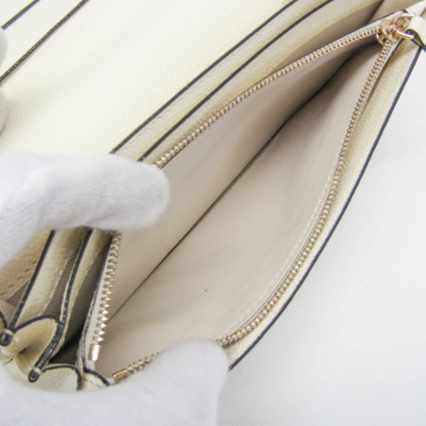 Valextra Removable 12 Card Holder V9L15 Men,Women Leather Long Wallet (bi-fold) Off-white