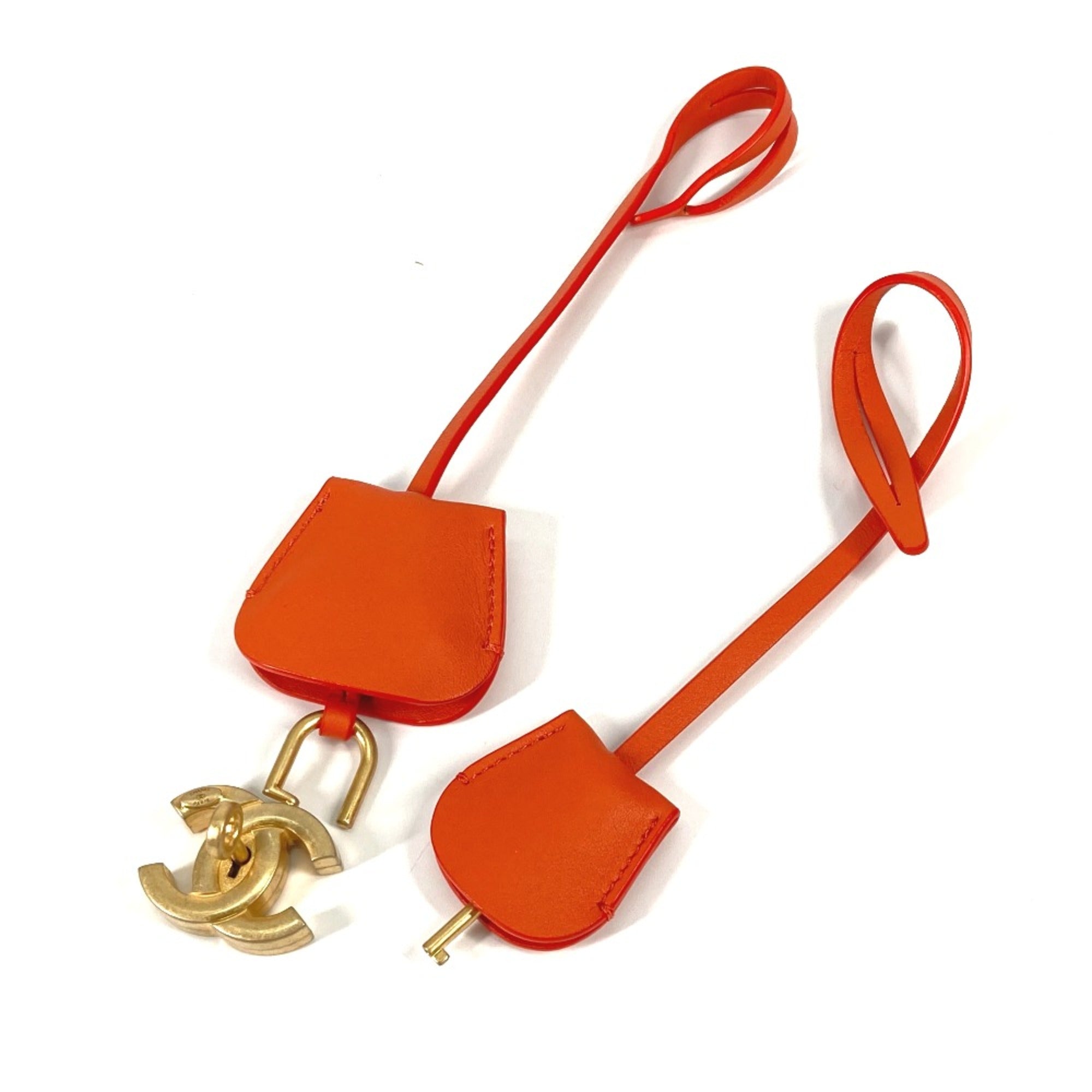 Chanel CC Mark Crossbody 2WAY bag Chain Shoulder Bag Red Orange — Like New