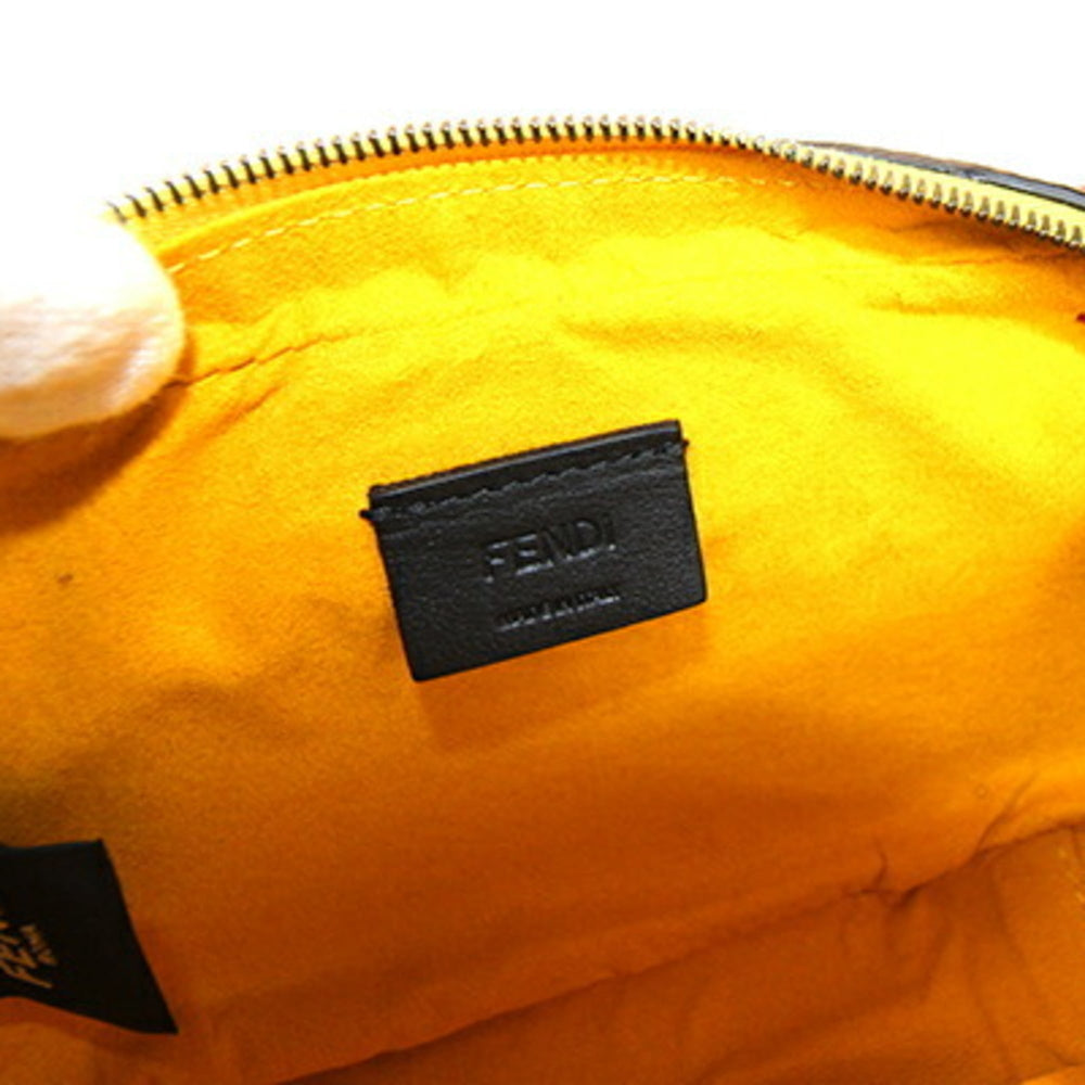 FENDI Shoulder Bag 7AS122 Red Yellow Blue Leather Pochette Women Men — Like New