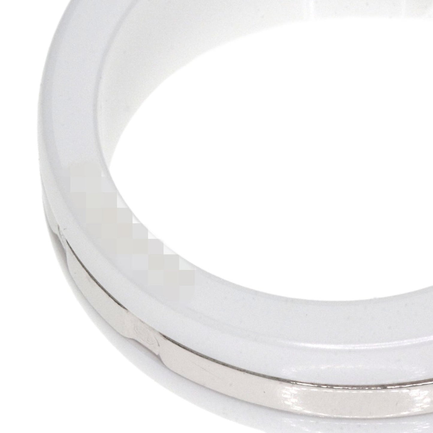 CHANEL Ultra Collection Medium Ring, 18K White Gold and Ceramic, Women's