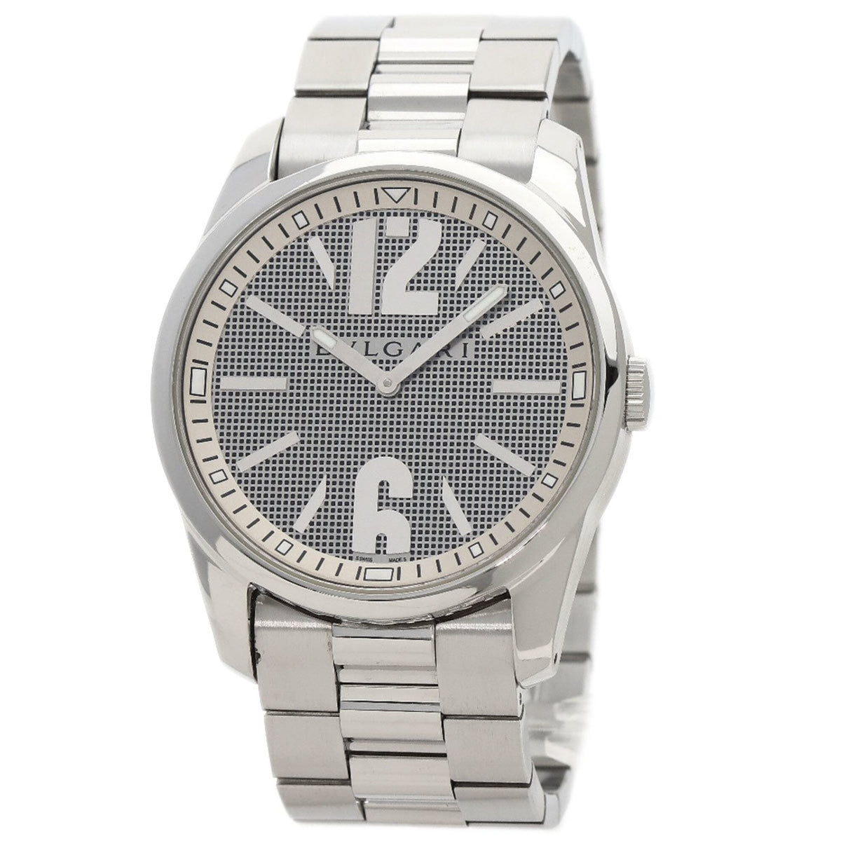 BVLGARI ST42SS Solotempo Watch Stainless Steel SS Men's — Very Good