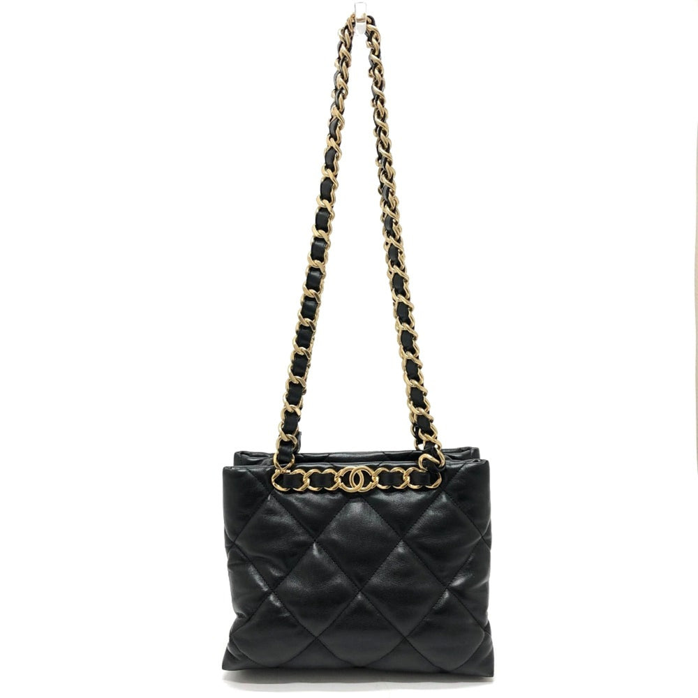 Chanel AS3502 CC Mark CC Chain bag Shoulder Shoulder Bag Black GoldHardware — Like New