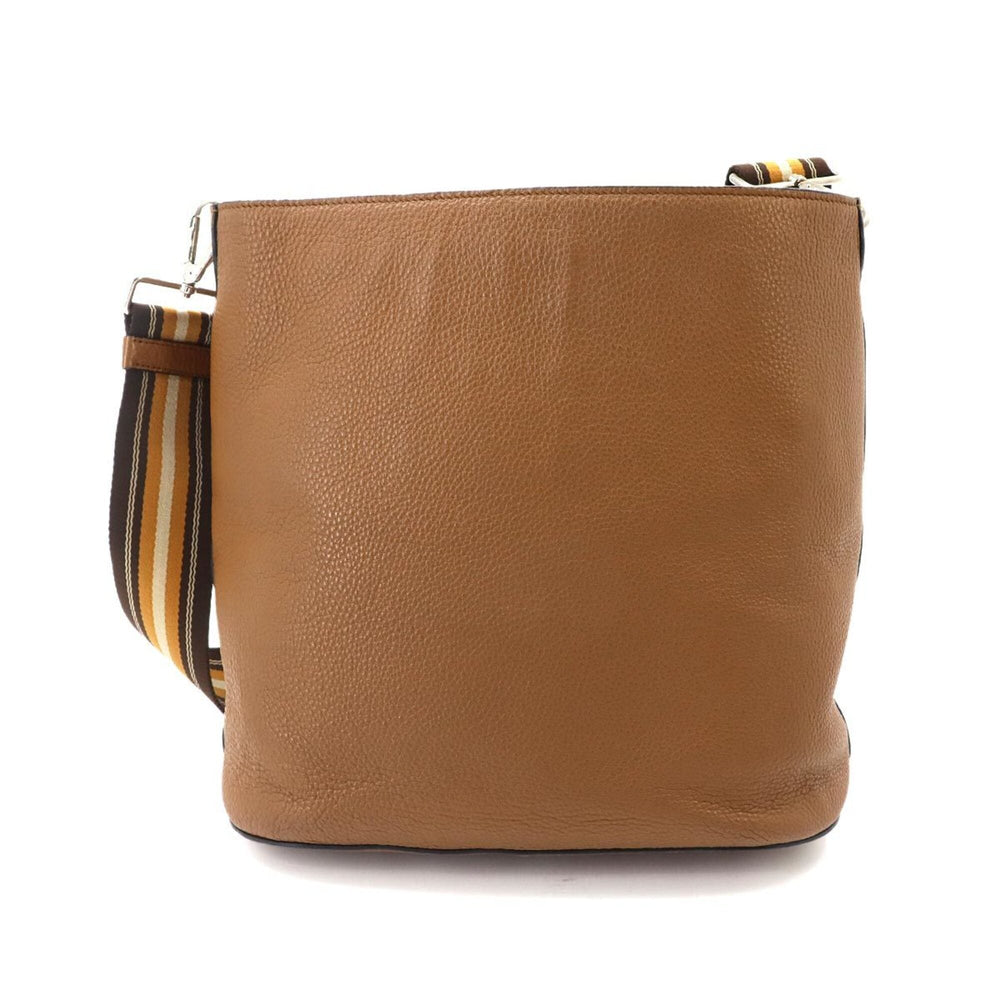 Prada PRADA Shoulder Handbag Leather Brown Silver Hardware 1BE023 Bag — Like New