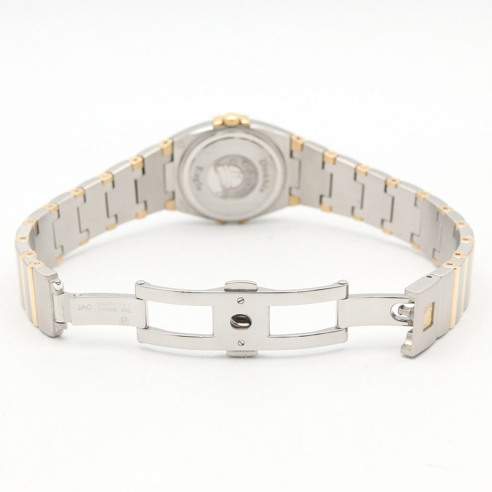 Omega Constellation Double Eagle Watch, 18K (Yellow Gold) Stainless Steel, Ladies', White/White Mother-of-Pearl Case, 1381.70 — Very Good