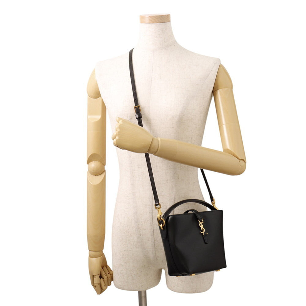 Yves Saint Laurent Saint Laurent Paris Handbag LE 37 Mini Bucket Bag Calf Leather 765870 SAINT LAURENT PARIS Black 2-way — Like New