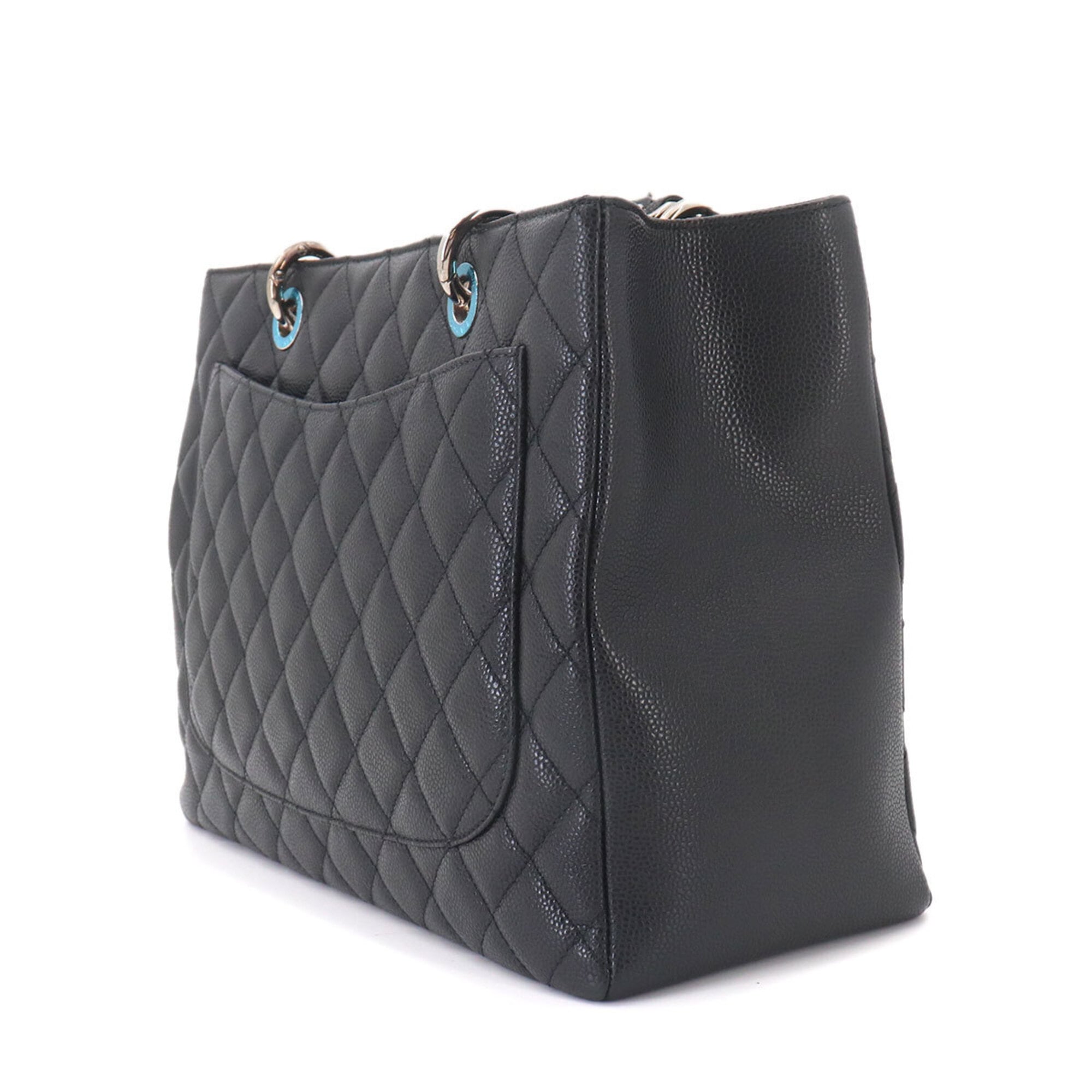 Chanel Matelasse Grand Chain Tote Handbag GST Caviar Leather Black A50995 — New - Store Return