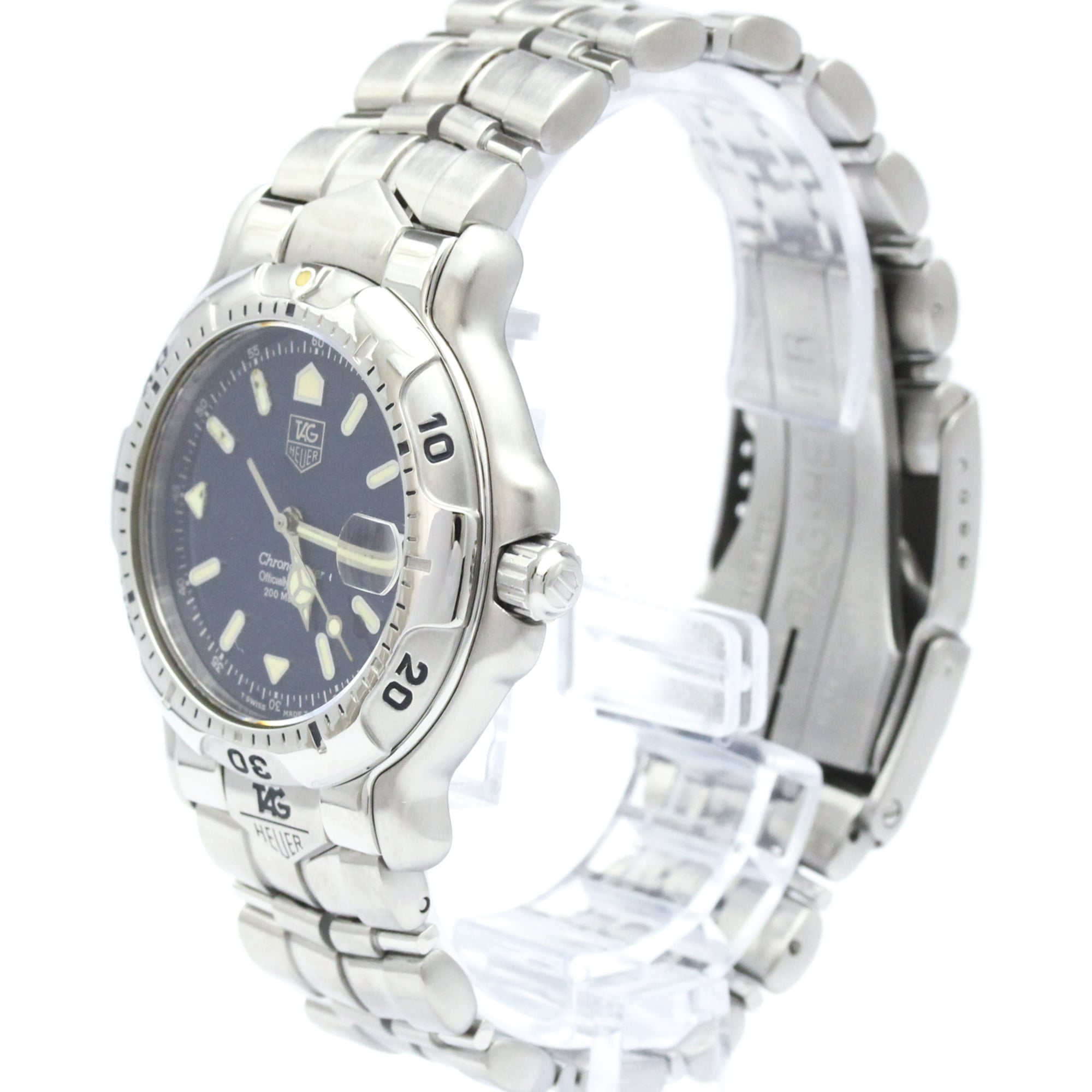 TAG HEUER 6000 Chronometer Steel Automatic Mens Watch WH5113 Polished — Very Good