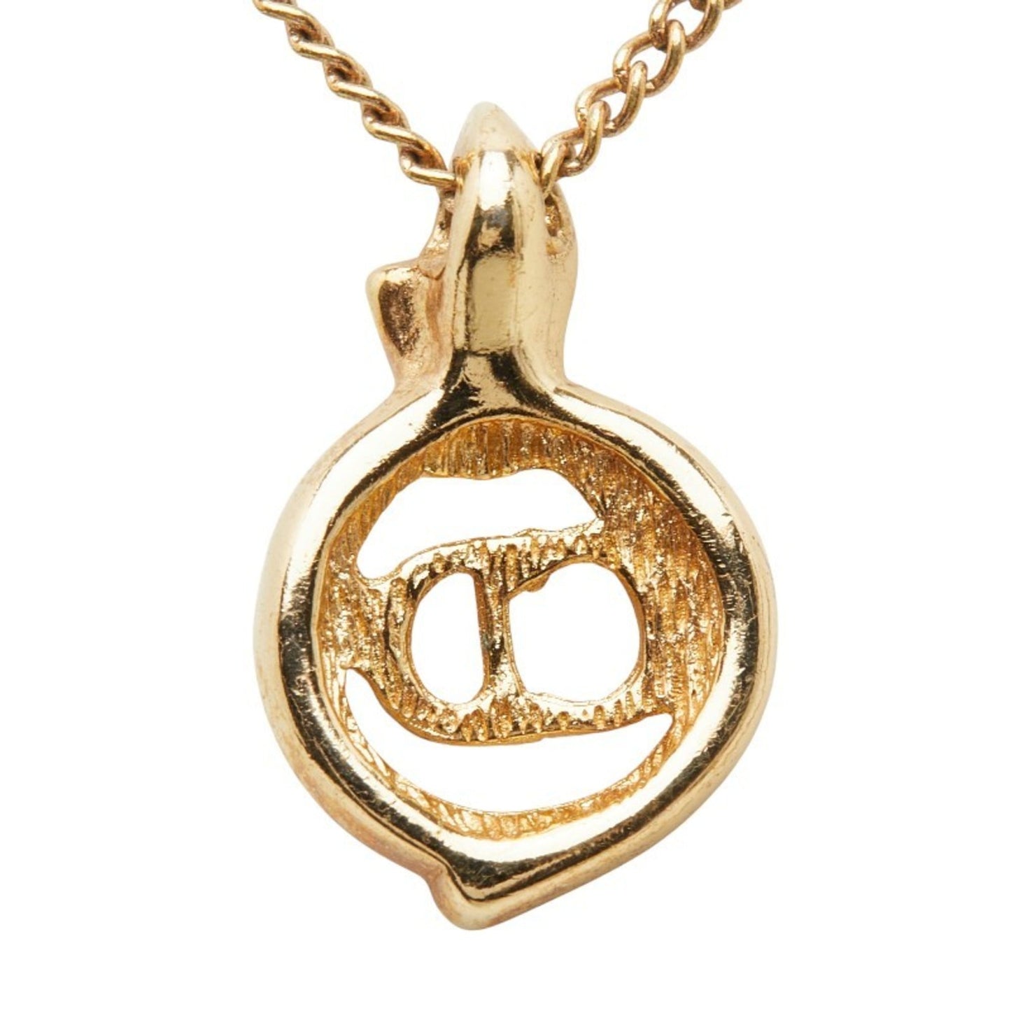 Christian Dior Dior CD logo pendant necklace, plated, for women.