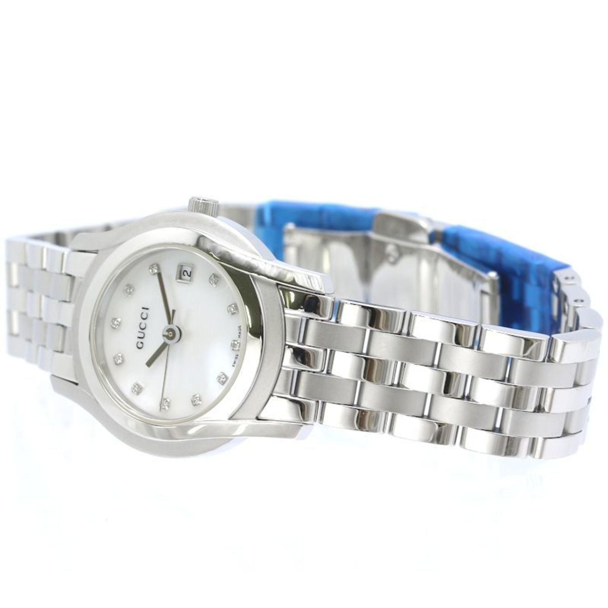 GUCCI G-Class Diamond Watch YA055501 5500L Women's SS 40521 — Good