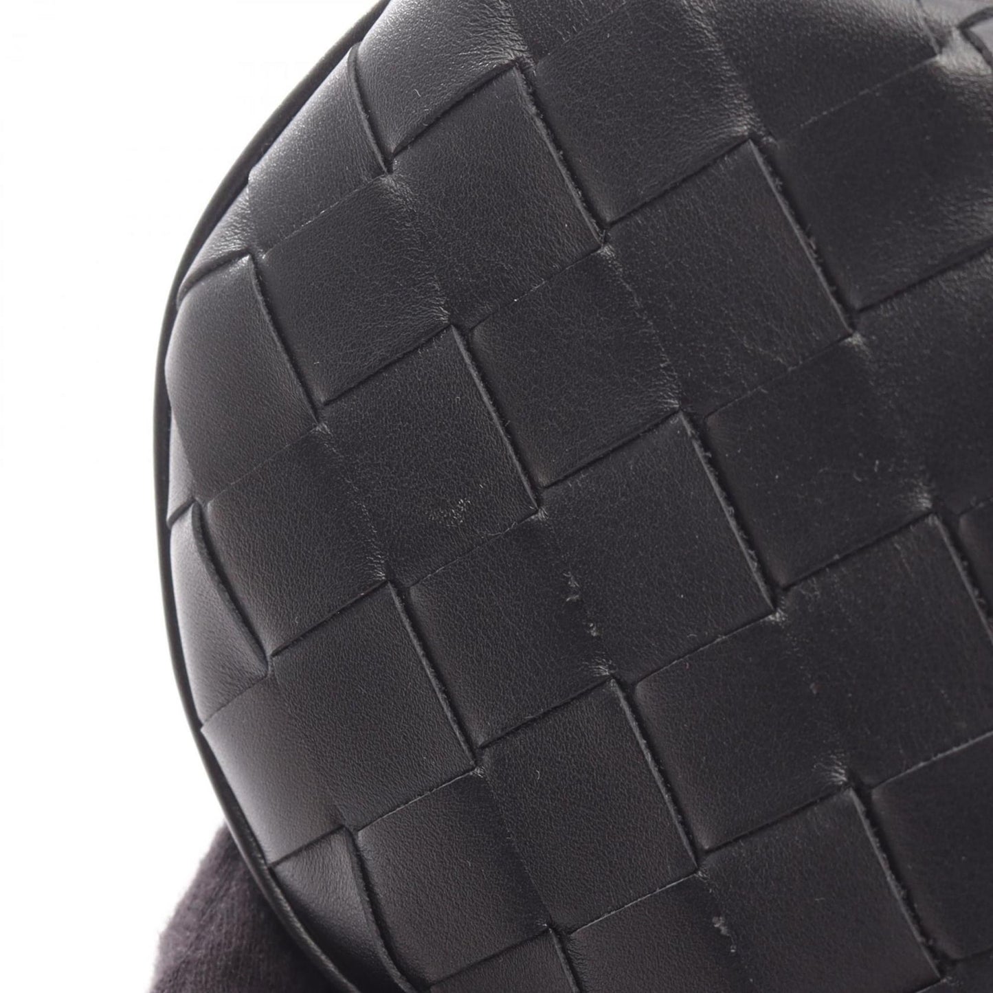 Bottega Veneta Intrecciato Barrel Shoulder Bag, Leather, Men's, Black, 777391