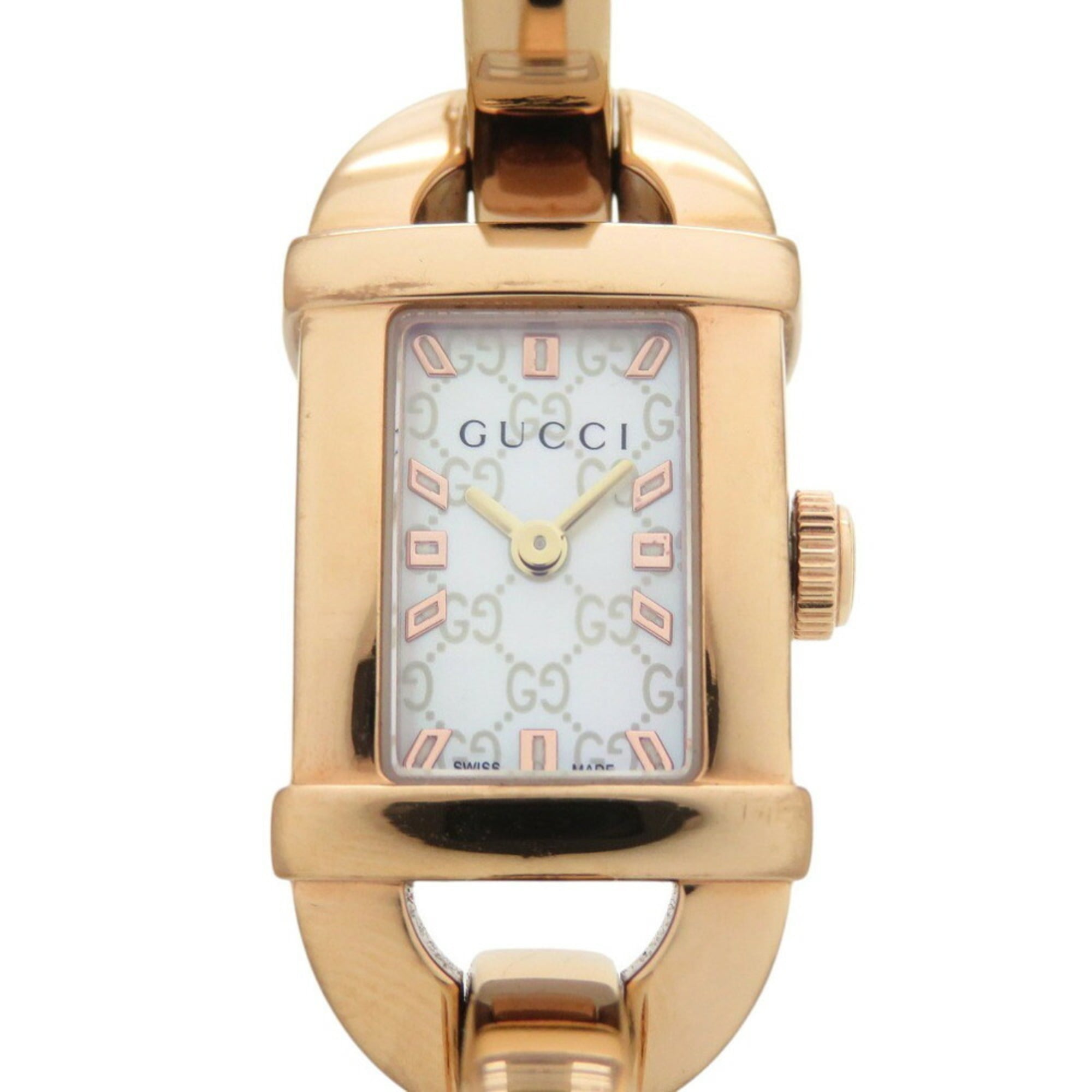 Gucci 6800L Pink Gold Shell Dial Stainless Steel White Quartz Watch 1683GUCCI — Good
