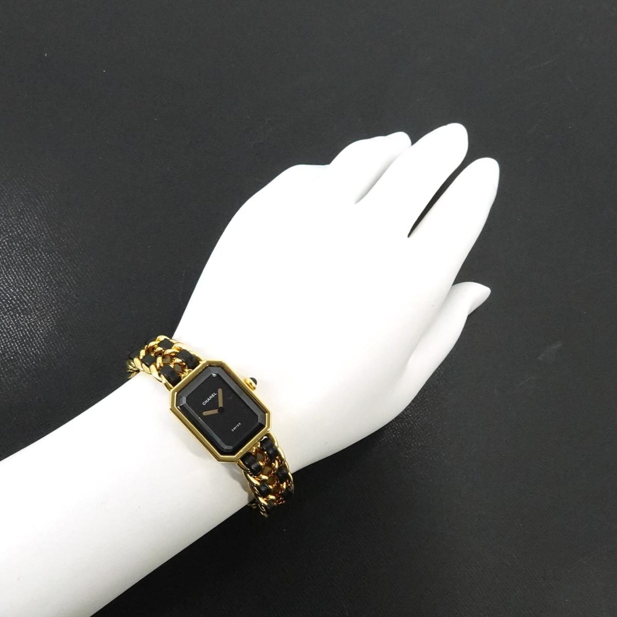 Chanel Premiere Large Size H0001 Women's Watch Black Gold Quartz — Very Good