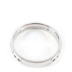 HERMES Hercules Ring 18K 750 (WG) Men's/Women's Accessory Silver 55 Weight 4.27g — Like New