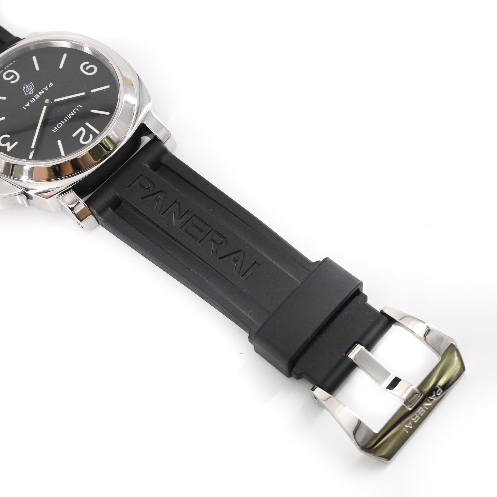 Panerai Luminor Manual Winding Men's Watch, Black Dial, PAM00000 — Like New