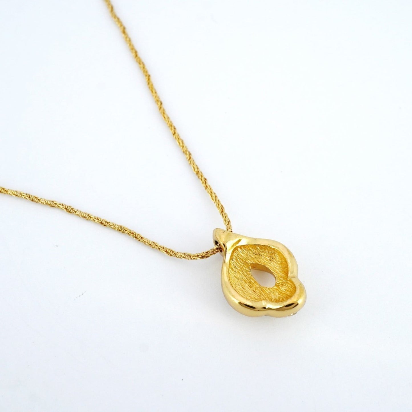 Christian Dior necklace with GP plating and rhinestones, gold, for women