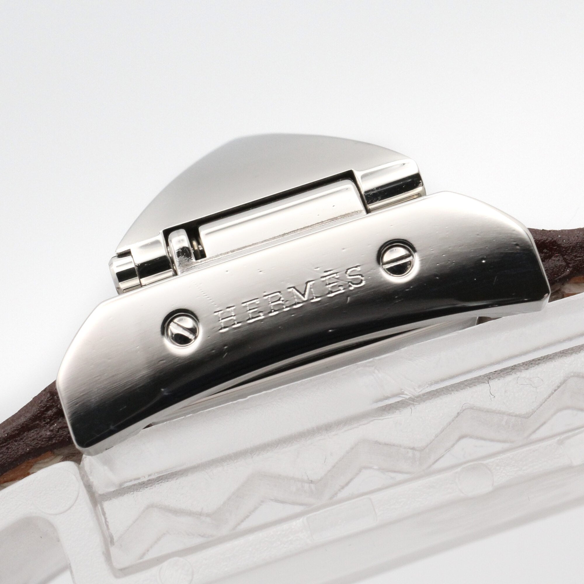 Hermes Mini Medor Watch, Stainless Steel, Leather Strap, Women's, Silver Tone, ME2.110 — Very Good