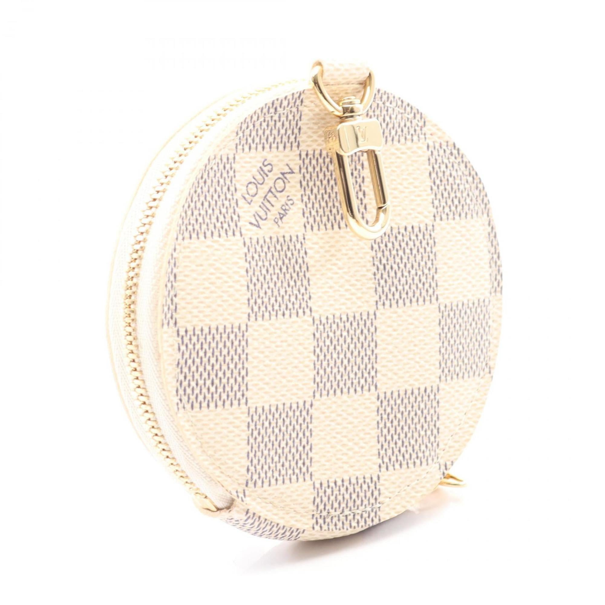 Louis Vuitton Porte Monnaie Long Damier Azur Vivienne Wallet with Coin Purse, Coated Canvas, Azur, Women's, White, N60493