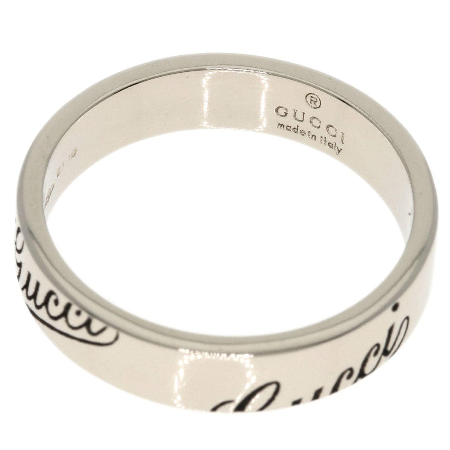 Gucci Icon Print #11 Ring in 18K White Gold for Women