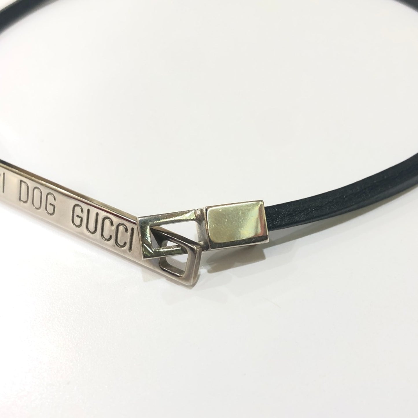 GUCCI DOG Dog Choker Necklace SS Men's Women's Black