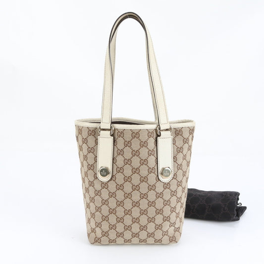 Gucci GG Canvas 153361 Leather Tote Bag Shoulder Handbag Women's