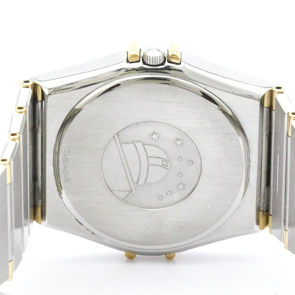 OMEGA Constellation 18K Gold Steel Quartz Mens Watch 396.1080 Polished — Very Good
