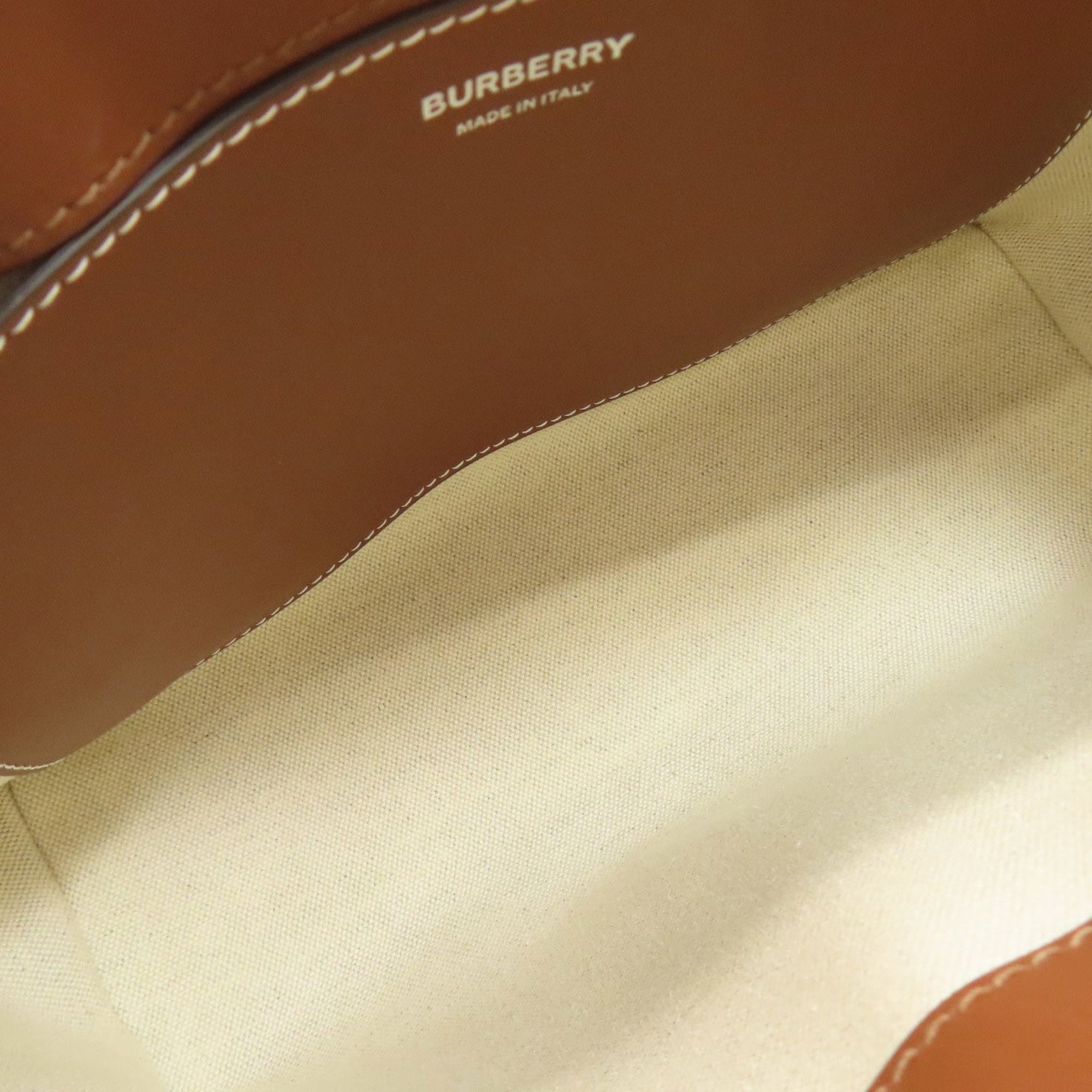 Burberry logo shoulder bag canvas/leather women's BURBERRY