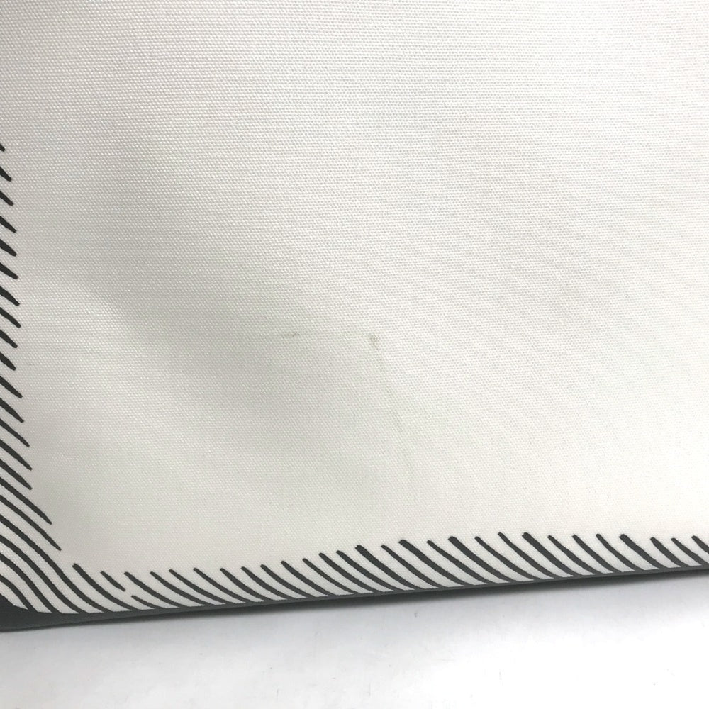 FENDI 8BH357 Joshua Vides collaboration shopper bag, shoulder tote coated canvas, men's, white — Like New