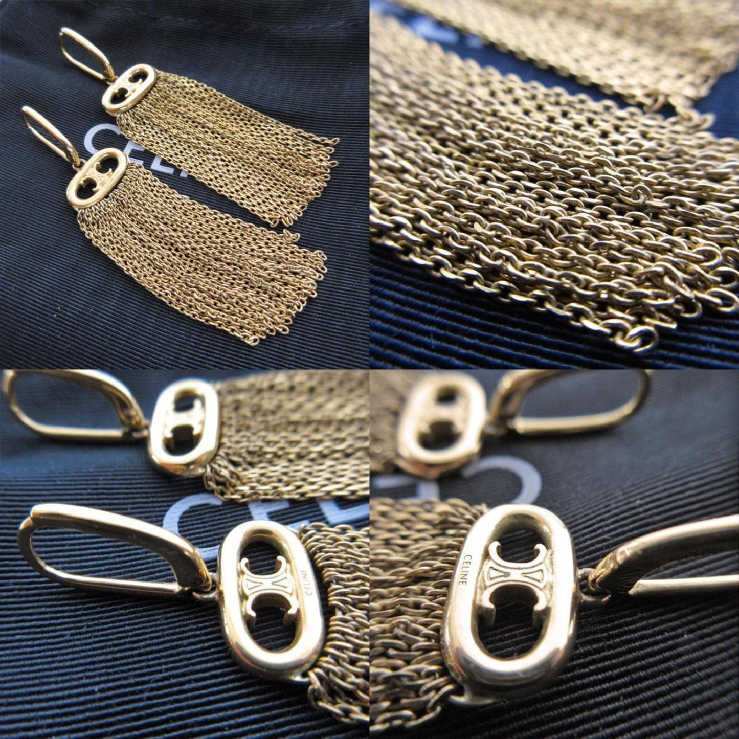 CELINE Earrings Metal Gold Women's s0623a